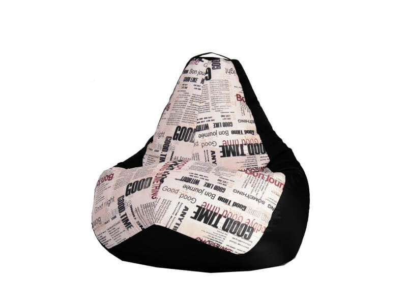  Кресло-мешок Газета-Black 